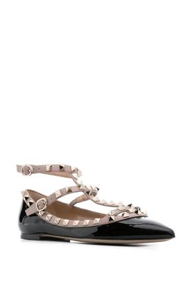 ballerine beige nera Valentino Garavani | 5W2S0376VNWN91